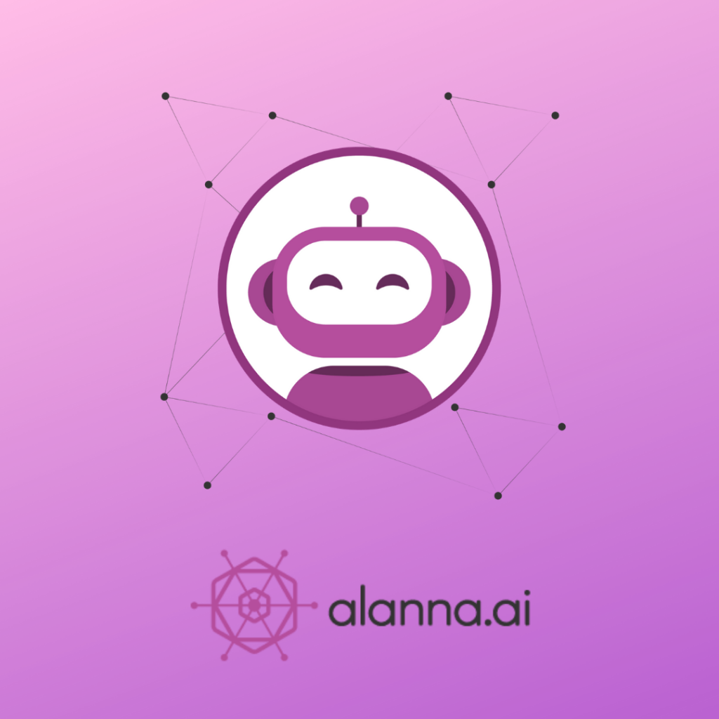 alanna.ai logo on pink background